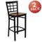Flash Furniture Black Window Stool-Mah Seat, PK2 2-XU-DG6R7BWIN-BAR-MAHW-GG - alternate 2