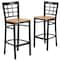 Flash Furniture Black Window Stool-Nat Seat, PK2 2-XU-DG6R7BWIN-BAR-NATW-GG - alternate 5