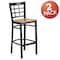Flash Furniture Black Window Stool-Nat Seat, PK2 2-XU-DG6R7BWIN-BAR-NATW-GG - alternate 6
