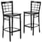 Flash Furniture Black Window Stool-Wal Seat, PK2 2-XU-DG6R7BWIN-BAR-WALW-GG - alternate 2