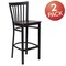 Flash Furniture Black School Stool-Mah Seat, PK2 2-XU-DG6R8BSCH-BAR-MAHW-GG - alternate 4