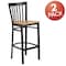 Flash Furniture Black School Stool-Nat Seat, PK2 2-XU-DG6R8BSCH-BAR-NATW-GG - alternate 3