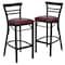 Flash Furniture Black Ladder Stool-Burg Seat, PK2 2-XU-DG6R9BLAD-BAR-BURV-GG - alternate 6