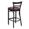 Flash Furniture Black Ladder Stool-Burg Seat, PK2 2-XU-DG6R9BLAD-BAR-BURV-GG - alternate 2