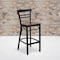 Flash Furniture Black Ladder Stool-Cherry Seat, PK2 2-XU-DG6R9BLAD-BAR-CHYW-GG - alternate 1