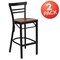 Flash Furniture Black Ladder Stool-Cherry Seat, PK2 2-XU-DG6R9BLAD-BAR-CHYW-GG - alternate 4