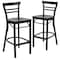 Flash Furniture Black Ladder Stool-Mah Seat, PK2 2-XU-DG6R9BLAD-BAR-MAHW-GG - alternate 3