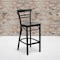 Flash Furniture Black Ladder Stool-Mah Seat, PK2 2-XU-DG6R9BLAD-BAR-MAHW-GG - alternate 1