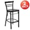 Flash Furniture Black Ladder Stool-Mah Seat, PK2 2-XU-DG6R9BLAD-BAR-MAHW-GG - alternate 6