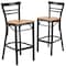 Flash Furniture Black Ladder Stool-Nat Seat, PK2 2-XU-DG6R9BLAD-BAR-NATW-GG - alternate 4