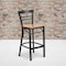 Flash Furniture Black Ladder Stool-Nat Seat, PK2 2-XU-DG6R9BLAD-BAR-NATW-GG - alternate 1