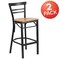Flash Furniture Black Ladder Stool-Nat Seat, PK2 2-XU-DG6R9BLAD-BAR-NATW-GG - alternate 6