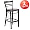 Flash Furniture Black Ladder Stool-Wal Seat, PK2 2-XU-DG6R9BLAD-BAR-WALW-GG - alternate 6