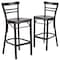 Flash Furniture Black Ladder Stool-Wal Seat, PK2 2-XU-DG6R9BLAD-BAR-WALW-GG - alternate 4