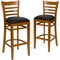 Flash Furniture Cherry Wood Stool-Blk Vinyl, PK2 2-XU-DGW0005BARLAD-CHY-BLKV-GG - alternate 3