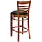 Flash Furniture Cherry Wood Stool-Blk Vinyl, PK2 2-XU-DGW0005BARLAD-CHY-BLKV-GG - alternate 8