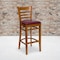 Flash Furniture Cherry Wood Stool-Burg Vinyl, PK2 2-XU-DGW0005BARLAD-CHY-BURV-GG - alternate 1