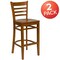 Flash Furniture HERCULES Series Ladder Back Cherry Wood Restaurant Barstool, PK2 2-XU-DGW0005BARLAD-CHY-GG - alternate 2
