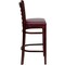 Flash Furniture Mahogany Wood Stool-Burg Vinyl, PK2 2-XU-DGW0005BARLAD-MAH-BURV-GG - alternate 8