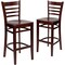 Flash Furniture HERCULES Series Ladder Back Mahogany Wood Restaurant Barstool, PK2 2-XU-DGW0005BARLAD-MAH-GG - alternate 3