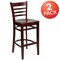 Flash Furniture HERCULES Series Ladder Back Mahogany Wood Restaurant Barstool, PK2 2-XU-DGW0005BARLAD-MAH-GG - alternate 6