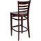 Flash Furniture HERCULES Series Ladder Back Mahogany Wood Restaurant Barstool, PK2 2-XU-DGW0005BARLAD-MAH-GG - alternate 2