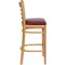 Flash Furniture Natural Wood Stool-Burg Vinyl, PK2 2-XU-DGW0005BARLAD-NAT-BURV-GG - alternate 7