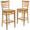 Flash Furniture HERCULES Series Ladder Back Natural Wood Restaurant Barstool, PK2 2-XU-DGW0005BARLAD-NAT-GG - alternate 2