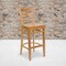 Flash Furniture HERCULES Series Ladder Back Natural Wood Restaurant Barstool, PK2 2-XU-DGW0005BARLAD-NAT-GG - alternate 1