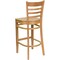 Flash Furniture HERCULES Series Ladder Back Natural Wood Restaurant Barstool, PK2 2-XU-DGW0005BARLAD-NAT-GG - alternate 6