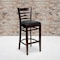 Flash Furniture Ladder Back Walnut Wood Restaurant Barstool, Black Vinyl Seat, PK2 2-XU-DGW0005BARLAD-WAL-BLKV-GG - alternate 1