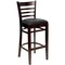 Flash Furniture Ladder Back Walnut Wood Restaurant Barstool, Black Vinyl Seat, PK2 2-XU-DGW0005BARLAD-WAL-BLKV-GG - alternate 6