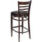 Flash Furniture Ladder Back Walnut Wood Restaurant Barstool, Black Vinyl Seat, PK2 2-XU-DGW0005BARLAD-WAL-BLKV-GG - alternate 5