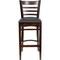 Flash Furniture Ladder Back Walnut Wood Restaurant Barstool, Black Vinyl Seat, PK2 2-XU-DGW0005BARLAD-WAL-BLKV-GG - alternate 7