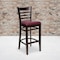 Flash Furniture Walnut Wood Stool-Burg Vinyl, PK2 2-XU-DGW0005BARLAD-WAL-BURV-GG - alternate 1
