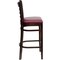 Flash Furniture Walnut Wood Stool-Burg Vinyl, PK2 2-XU-DGW0005BARLAD-WAL-BURV-GG - alternate 7