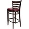 Flash Furniture Walnut Wood Stool-Burg Vinyl, PK2 2-XU-DGW0005BARLAD-WAL-BURV-GG - alternate 6