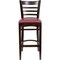 Flash Furniture Walnut Wood Stool-Burg Vinyl, PK2 2-XU-DGW0005BARLAD-WAL-BURV-GG - alternate 8