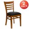 Flash Furniture Ladder Back Cherry Wood Restaurant Chair, Black Vinyl Seat, PK2 2-XU-DGW0005LAD-CHY-BLKV-GG - alternate 2