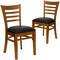 Flash Furniture Ladder Back Cherry Wood Restaurant Chair, Black Vinyl Seat, PK2 2-XU-DGW0005LAD-CHY-BLKV-GG - alternate 4