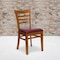 Flash Furniture Ladder Back Cherry Wood Restaurant Chair, Burgundy Vinyl Seat, PK2 2-XU-DGW0005LAD-CHY-BURV-GG - alternate 1