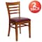 Flash Furniture Ladder Back Cherry Wood Restaurant Chair, Burgundy Vinyl Seat, PK2 2-XU-DGW0005LAD-CHY-BURV-GG - alternate 4