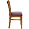 Flash Furniture Ladder Back Cherry Wood Restaurant Chair, Burgundy Vinyl Seat, PK2 2-XU-DGW0005LAD-CHY-BURV-GG - alternate 3