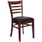 Flash Furniture Ladder Back Mahogany Wood Restaurant Chair, Black Vinyl Seat, PK2 2-XU-DGW0005LAD-MAH-BLKV-GG - alternate 6