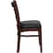 Flash Furniture Ladder Back Mahogany Wood Restaurant Chair, Black Vinyl Seat, PK2 2-XU-DGW0005LAD-MAH-BLKV-GG - alternate 2