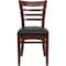 Flash Furniture Ladder Back Mahogany Wood Restaurant Chair, Black Vinyl Seat, PK2 2-XU-DGW0005LAD-MAH-BLKV-GG - alternate 7