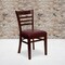Flash Furniture Ladder Back Mahogany Wood Restaurant Chair, Burgundy Vinyl Seat, PK2 2-XU-DGW0005LAD-MAH-BURV-GG - alternate 1