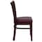 Flash Furniture Ladder Back Mahogany Wood Restaurant Chair, Burgundy Vinyl Seat, PK2 2-XU-DGW0005LAD-MAH-BURV-GG - alternate 7