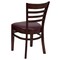 Flash Furniture Ladder Back Mahogany Wood Restaurant Chair, Burgundy Vinyl Seat, PK2 2-XU-DGW0005LAD-MAH-BURV-GG - alternate 3