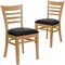 Flash Furniture Ladder Back Natural Wood Restaurant Chair, Black Vinyl Seat, PK2 2-XU-DGW0005LAD-NAT-BLKV-GG - alternate 8